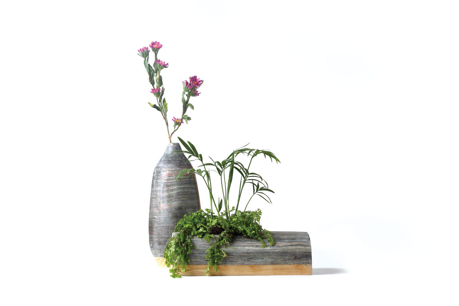 Newspaper Wood Vases